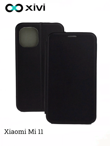 Чехол-книжка Xivi для XIAOMI MI 11, Fashion Case, на магните, экокожа, цвет чёрный 6