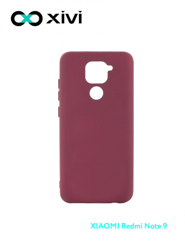 Накладка задняя Xivi для XIAOMI REDMI NOTE 9, Silicon Case, силикон, матовая, №73, цвет винный 1
