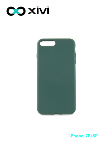 Накладка задняя Xivi для APPLE iPhone 7 8 Plus, Silicon Case, силикон, матовая, №46, цвет изумрудный 10