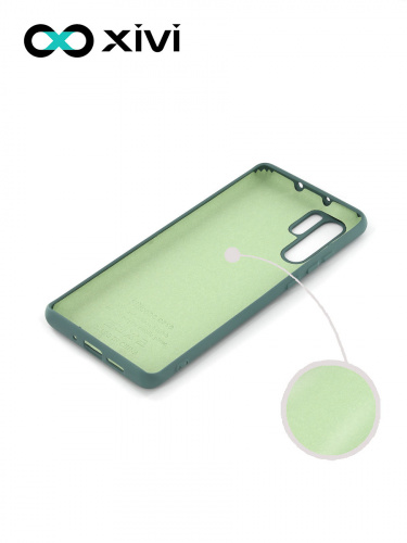 Накладка задняя Xivi для HUAWEI P30 Pro, Silicon Case, силикон, матовая, №56, цвет зелёный 2