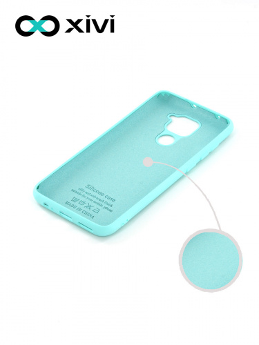 Накладка задняя Xivi для XIAOMI REDMI NOTE 9, Silicon Case, силикон, матовая, №8, цвет голубой 2