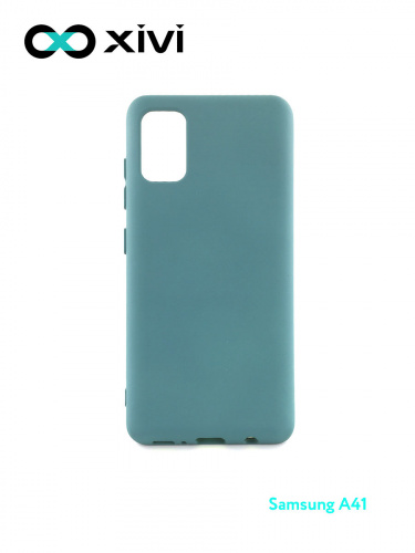Накладка задняя Xivi для SAMSUNG Galaxy A41, Silicon Case, силикон, матовая, №56, цвет зелёный 1