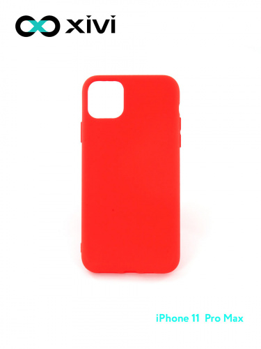 Накладка задняя Xivi для APPLE iPhone 11 Pro Max, Silicon Case, силикон, матовая, №4, цвет морковный 10