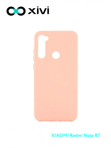 Накладка задняя Xivi для XIAOMI Redmi Note 8T, Silicon Case, силикон, матовая, №30, цвет розовый 1