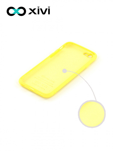 Накладка задняя Xivi для APPLE iPhone 6 6S (4.7), Silicon Case, силикон, матовая, №41, цвет жёлтый 2