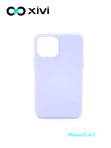 Накладка задняя Xivi для APPLE iPhone 12 6.7, Silicon Case, силикон, матовая, №11, цвет лавандовый 1