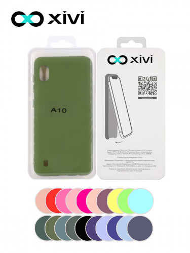 Накладка задняя Xivi для SAMSUNG Galaxy A10 A105, Silicon Case, силикон, матовая, №57, цвет зелёный 5