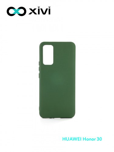 Накладка задняя Xivi для HUAWEI Honor 30 , Silicon Case, силикон, матовая, №59, цвет темно-зеленый 1
