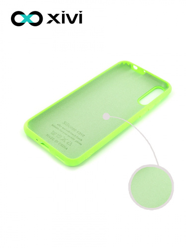 Накладка задняя Xivi для HUAWEI Y8P 2020 P SMART S, Silicon Case, силикон, матовая, №61, цвет салатовый 2