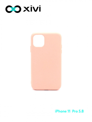 Накладка задняя Xivi для APPLE iPhone 11 Pro, Silicon Case, силикон, матовая, №30, цвет розовый 1
