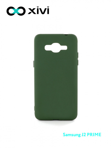 Накладка задняя Xivi для SAMSUNG Galaxy J2 PRIME G530, Silicon Case, силикон, матовая, №59, цвет темно-зеленый 1
