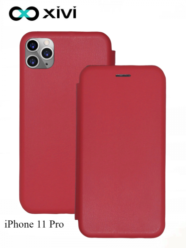 Чехол-книжка Xivi для APPLE iPhone 11 Pro, Fashion Case, на магните, экокожа, цвет красный 1