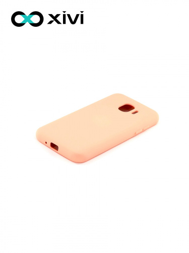 Накладка задняя Xivi для SAMSUNG Galaxy J2 2018 J250G, Silicon Case, силикон, матовая, №30, цвет розовый 3