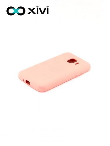 Накладка задняя Xivi для SAMSUNG Galaxy J2 2018 J250G, Silicon Case, силикон, матовая, №19, цвет розовый 3