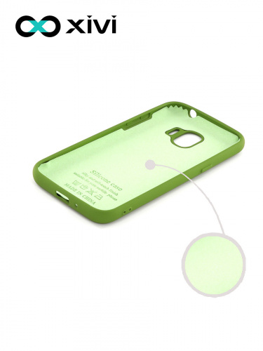 Накладка задняя Xivi для SAMSUNG Galaxy J2 2018 J250G, Silicon Case, силикон, матовая, №57, цвет зелёный 2