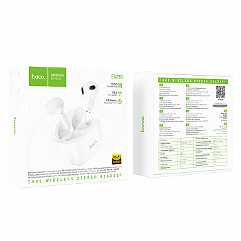Гарнитура bluetooth HOCO, EW30, Intelligent, белый