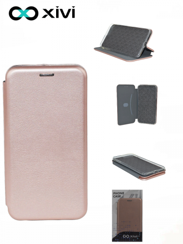 Чехол-книжка Xivi для SAMSUNG Galaxy A41, Fashion Case, на магните, экокожа, цвет розовое золото 5