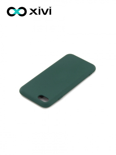 Накладка задняя Xivi для APPLE iPhone 7 8 SE2, Silicon Case, силикон, матовая, №46, цвет изумрудный 4