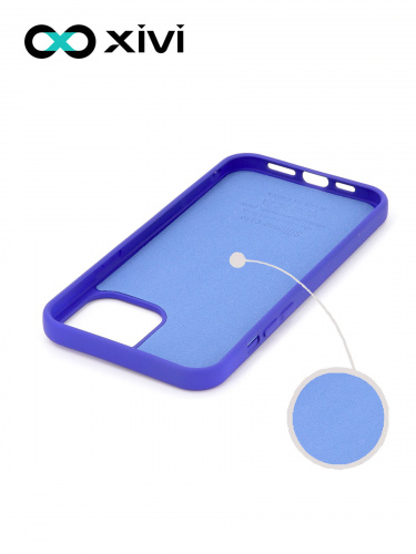 Накладка задняя Xivi для APPLE iPhone 12 6.1 6.1 Pro, Silicon Case, силикон, матовая, №47, цвет синий 2