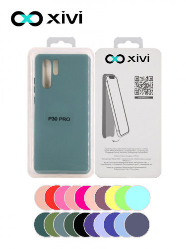 Накладка задняя Xivi для HUAWEI P30 Pro, Silicon Case, силикон, матовая, №56, цвет зелёный 5