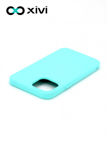Накладка задняя Xivi для APPLE iPhone 12 6.1 6.1 Pro, Silicon Case, силикон, матовая, №8, цвет голубой 4