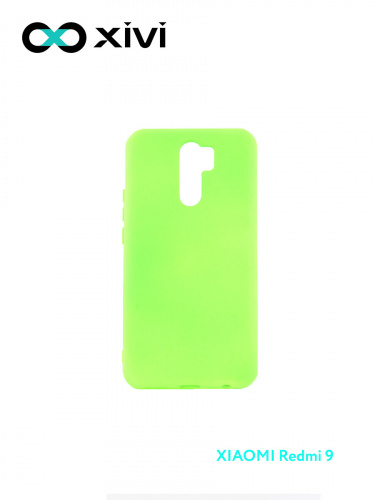 Накладка задняя Xivi для XIAOMI Redmi 9, Silicon Case, силикон, матовая, №61, цвет салатовый 1
