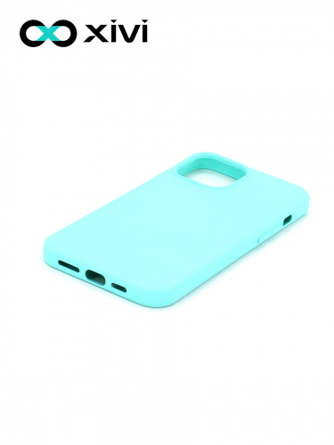Накладка задняя Xivi для APPLE iPhone 12 6.7, Silicon Case, силикон, матовая, №8, цвет голубой 3