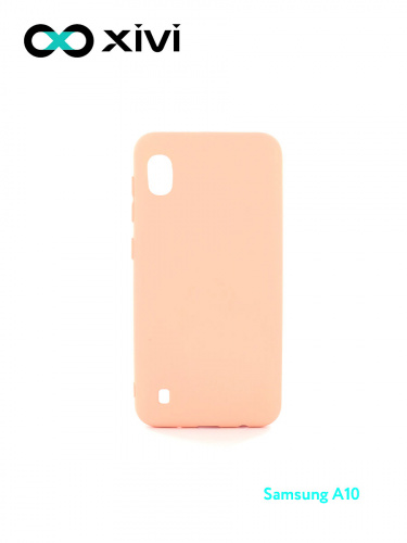 Накладка задняя Xivi для SAMSUNG Galaxy A10 A105, Silicon Case, силикон, матовая, №39, цвет бежевый 1