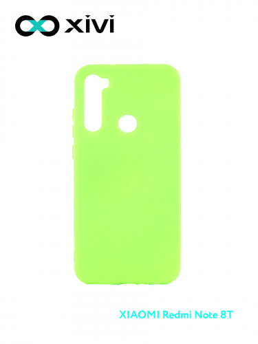 Накладка задняя Xivi для XIAOMI Redmi Note 8T, Silicon Case, силикон, матовая, №61, цвет салатовый 1