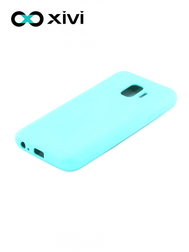 Накладка задняя Xivi для SAMSUNG Galaxy J2 CORE J260, Silicon Case, силикон, матовая, №8, цвет голубой 3