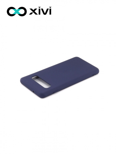 Накладка задняя Xivi для SAMSUNG  Galaxy S10, Silicon Case, силикон, матовая, №2, цвет индиго, тёмный 4