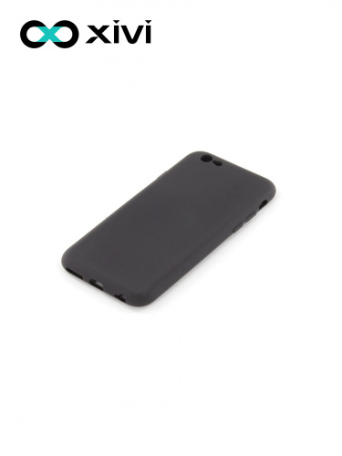 Накладка задняя Xivi для APPLE iPhone 6 6S (4.7), Silicon Case, силикон, матовая, №1, цвет чёрный 3