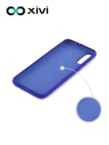 Накладка задняя Xivi для SAMSUNG Galaxy A50 A30S A50S, Silicon Case, силикон, матовая, №47, цвет синий 2