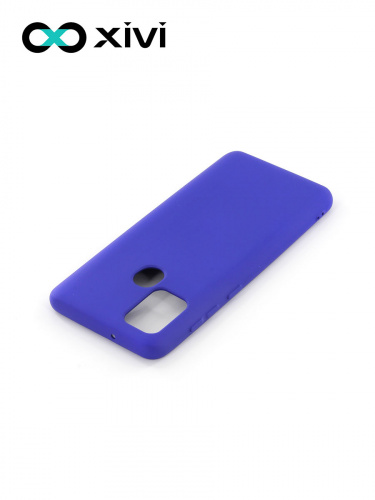 Накладка задняя Xivi для SAMSUNG Galaxy A21S, Silicon Case, силикон, матовая, №47, цвет синий 4