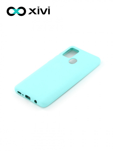 Накладка задняя Xivi для SAMSUNG Galaxy A21S, Silicon Case, силикон, матовая, №8, цвет голубой 3