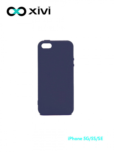 Накладка задняя Xivi для APPLE iPhone 5 5S SE, Silicon Case, силикон, матовая, №2, цвет индиго, тёмный 10