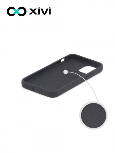 Накладка задняя Xivi для APPLE iPhone 12 5.4, Silicon Case, силикон, матовая, №1, цвет чёрный 2