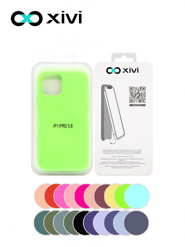 Накладка задняя Xivi для APPLE iPhone 11 Pro, Silicon Case, силикон, матовая, №61, цвет салатовый 5