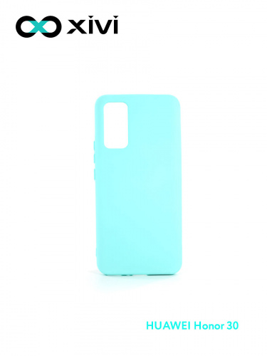 Накладка задняя Xivi для HUAWEI Honor 30 , Silicon Case, силикон, матовая, №8, цвет голубой 1