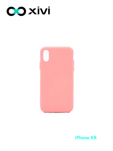 Накладка задняя Xivi для APPLE iPhone XR, Silicon Case, силикон, матовая, №19, цвет розовый 1