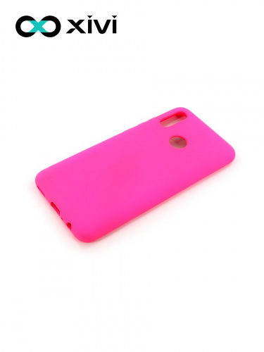 Накладка задняя Xivi для HUAWEI P Smart (2019), Silicon Case, силикон, матовая, №64, цвет фуксия 3