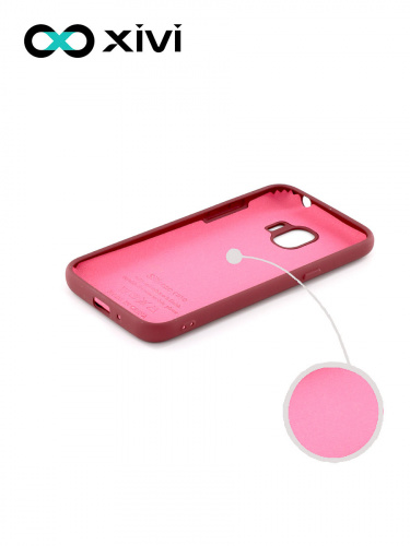 Накладка задняя Xivi для SAMSUNG Galaxy J2 2018 J250G, Silicon Case, силикон, матовая, №73, цвет винный 2