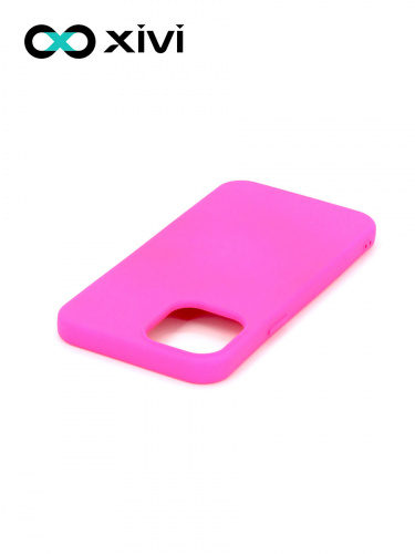 Накладка задняя Xivi для APPLE iPhone 12 6.7, Silicon Case, силикон, матовая, №64, цвет фуксия 4