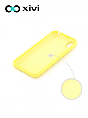 Накладка задняя Xivi для HUAWEI Y5 (2019) 8S, Silicon Case, силикон, матовая, №41, цвет жёлтый 2