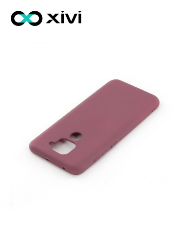 Накладка задняя Xivi для XIAOMI REDMI NOTE 9, Silicon Case, силикон, матовая, №73, цвет винный 4