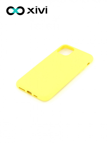 Накладка задняя Xivi для APPLE iPhone 11 Pro Max, Silicon Case, силикон, матовая, №41, цвет жёлтый 3