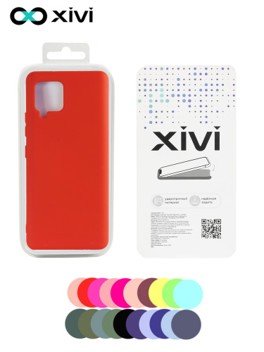 Накладка задняя Xivi для SAMSUNG  Galaxy A42, Silicon Case, силикон, матовая, №4, цвет морковный (4)