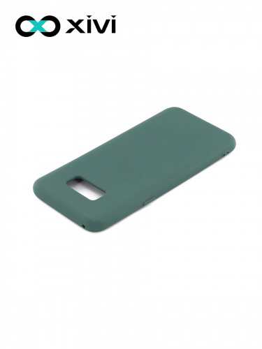 Накладка задняя Xivi для SAMSUNG Galaxy S8, Silicon Case, силикон, матовая, №46, цвет изумрудный 4