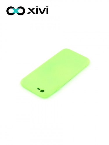 Накладка задняя Xivi для APPLE iPhone 6 6S (4.7), Silicon Case, силикон, матовая, №61, цвет салатовый 4