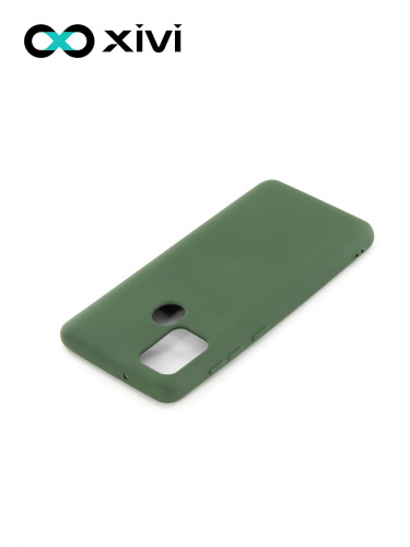 Накладка задняя Xivi для SAMSUNG Galaxy A21S, Silicon Case, силикон, матовая, №59, цвет темно-зеленый 4